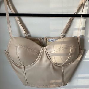 Faux leather bustier